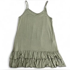 B-Sharp Noodle Strap Flowy Ruffle Mini Dress